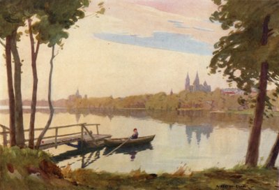 Dinamarca: Catedral de Viborg (lito colorido) de Alfred Heaton Cooper