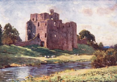 Região dos Lagos: Castelo de Brougham, Penrith (litografia a cores) de Alfred Heaton Cooper