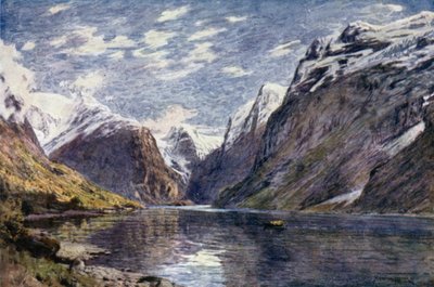 Água Loen e Geleira, Fiorde Norte de Alfred Heaton Cooper