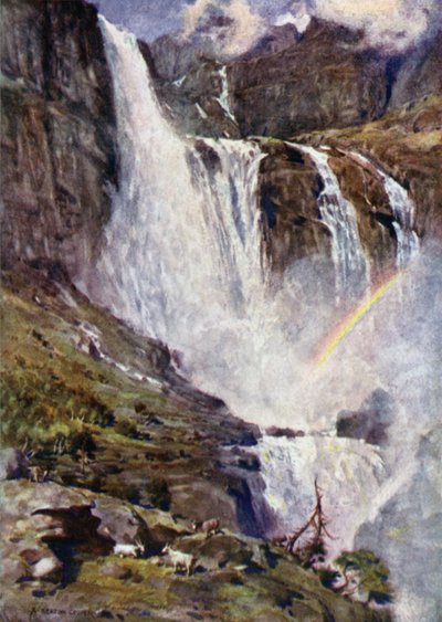 Skjaeggedalsfos, Fiorde de Hardanger de Alfred Heaton Cooper