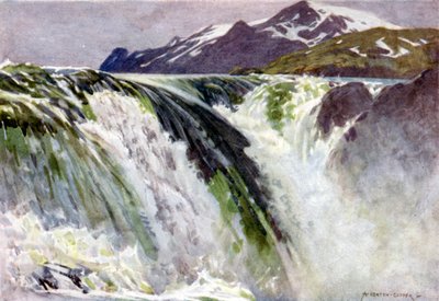 Great Shoals, Great Lake Falls, Saltoluokta de Alfred Heaton Cooper