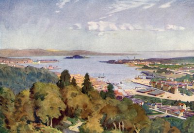 Sundsvall, um grande porto de madeira do Báltico de Alfred Heaton Cooper