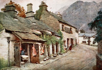 O Velho Açougue, Coniston Village, de um portfólio de gravuras das aquarelas originais, c.1920 de Alfred Heaton Cooper