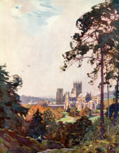 Catedral dos Poços, da Tor (cor litho) de Alfred Heaton Cooper