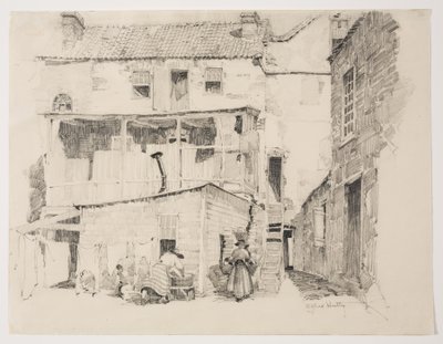 Manhã de segunda-feira em Charlestown, c.1877-1922 (lápis) de Alfred Heber Hutty