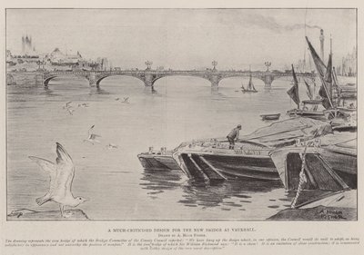 Um projeto muito criticado pela nova ponte em Vauxhall de Alfred Hugh Fisher
