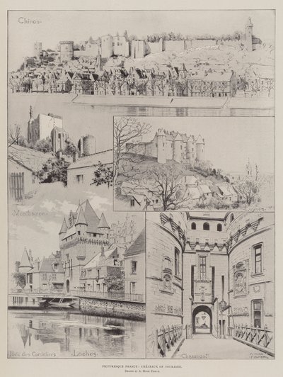 França pitoresca, castelos de Touraine de Alfred Hugh Fisher