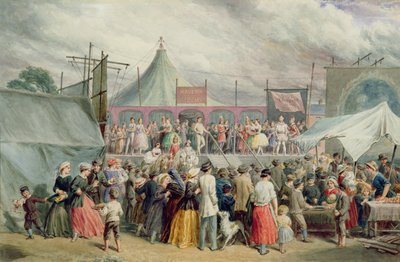 Uma visita ao circo, c.1885 de Alfred Hunt