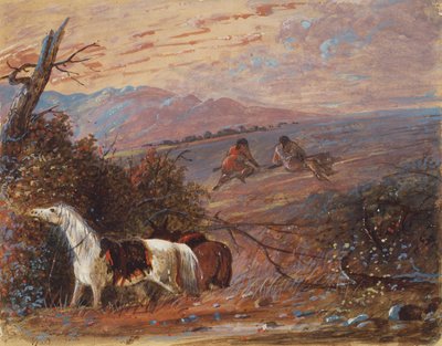 Aproximação de Buffalo, c.1858 (aguarela e guache sobre papel) de Alfred Jacob Miller
