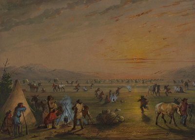 Pôr a conversa em dia de Alfred Jacob Miller