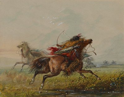 Esquivar-se de uma flecha (Corvo) de Alfred Jacob Miller