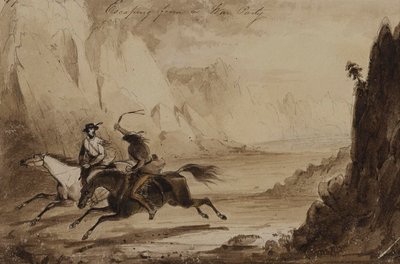 Fuga de uma partida de guerra de Alfred Jacob Miller