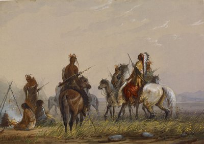 Expedição para capturar cavalos selvagens - Sioux de Alfred Jacob Miller