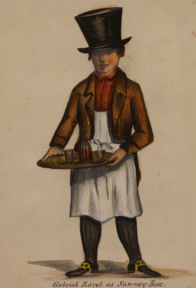 Gabriel Ravel como Sawney Box de Alfred Jacob Miller