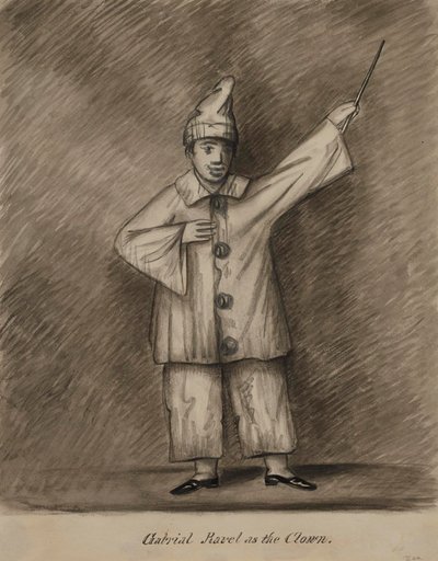 Gabriel Ravel como palhaço de Alfred Jacob Miller