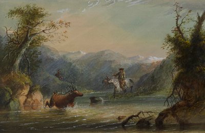 A caça ao alce de Alfred Jacob Miller