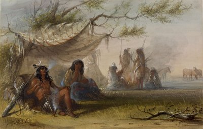 Acampamento indígena de Alfred Jacob Miller