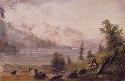 Indian Hunters Searching for Game, c.1837 (lápis, aguarela e guache sobre papel) de Alfred Jacob Miller