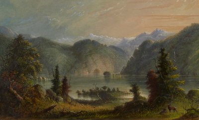 Cena no lago de Alfred Jacob Miller