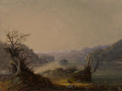 Cena lacustre de Alfred Jacob Miller