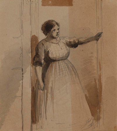 Esboço de Milly Ye Cook Street de Alfred Jacob Miller