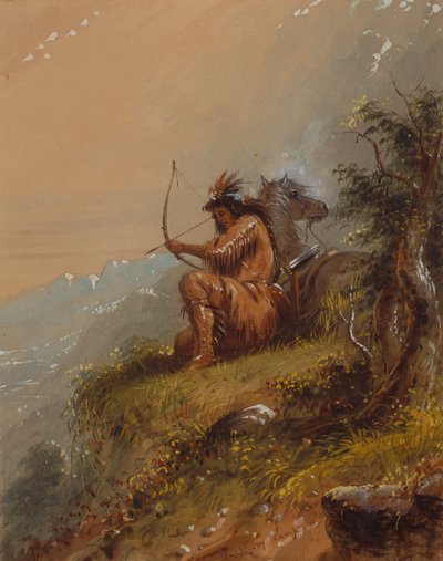 Pawnee Supplying Camp, c.1837 (aguarela sobre papel) de Alfred Jacob Miller