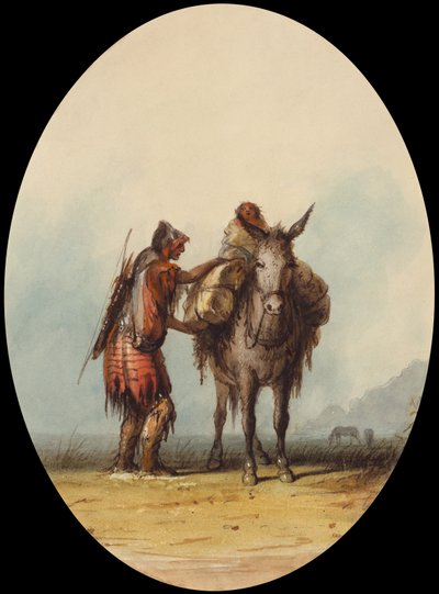 Root Diggers, c.1837 (aguarela e guache sobre papel) de Alfred Jacob Miller