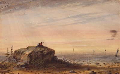 Sea Coast, c.1837 (aguarela sobre papel) de Alfred Jacob Miller