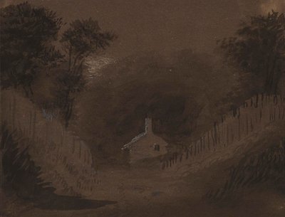 Pequena casa entre árvores de Alfred Jacob Miller