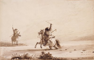 Lutando pela areia movediça de Alfred Jacob Miller