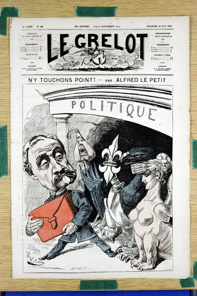 Capa do "Le Grelot", número 166, Satirique en Couleurs de Alfred Le Petit