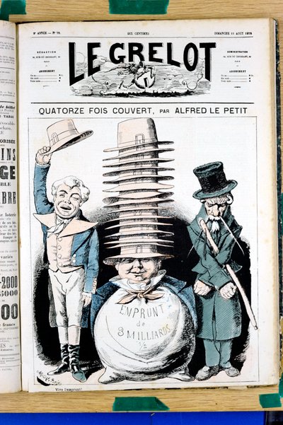 Capa do "Le Grelot", número 70, Satirique en Couleurs de Alfred Le Petit
