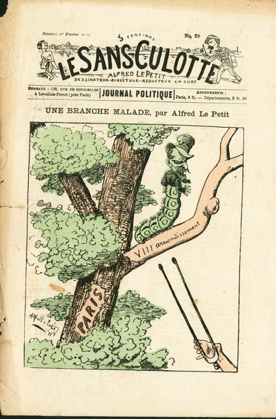 Capa do "Le Sans-Panlotte", número 29, Satirique en Couleurs de Alfred Le Petit