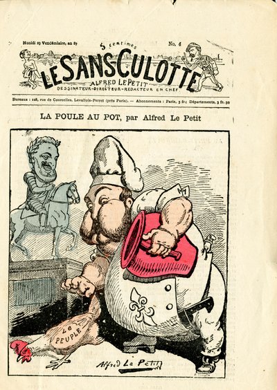 Capa do "Le Sans-Panlotte", número 4, Satirique en Colours de Alfred Le Petit