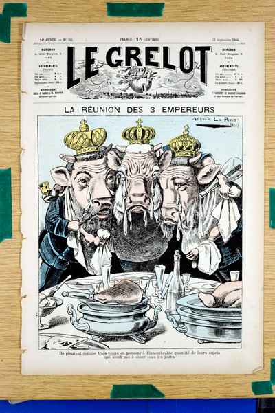 Capa do "The Grelot", Satirical in Colours de Alfred Le Petit