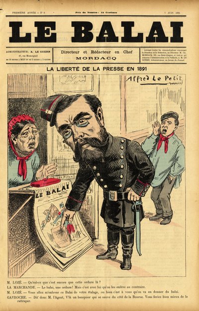 Ilustração de Alfred Le Pepetit (1841-1909) para a capa do Le Bai, no 6 de Alfred Le Petit