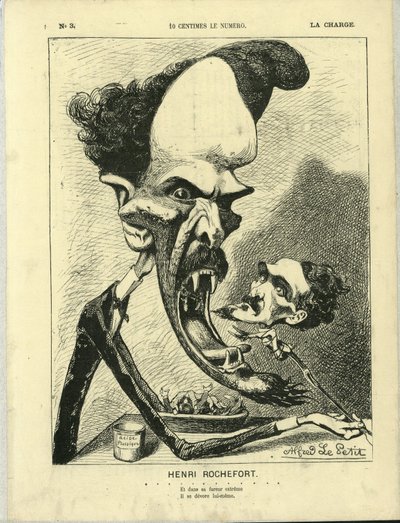 Ilustração de Alfred Le Pete (1841-1909) em La Charge (1870), No. 3 de Alfred Le Petit