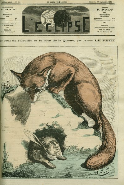 A ponta da orelha e a ponta da cauda, entre Adolphe Thiers em raposa - Republique e Philippe d