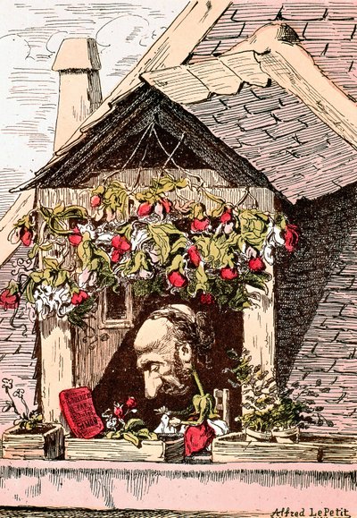 cartoon do escritor Jules Simon (1814-1896), autor de "l