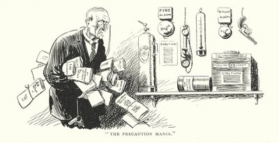 Precaution Mania (litografia) de Alfred Leete