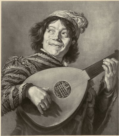 O bobo da corte, depois de Frans Hals de Alfred Louis Bahuet