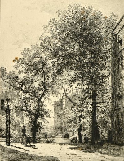 Quadra da Fonte, Templo (gravura) de Alfred Louis Brunet Debaines
