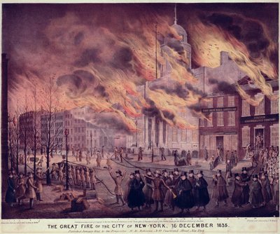 O Grande Incêndio de Nova York, 1835 de Alfred M. Hoffy