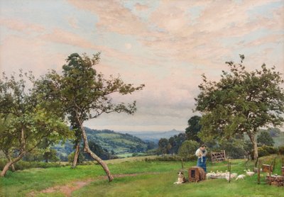 A caneta de pato (aguarela) de Alfred Parsons