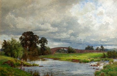 Thorverton Bridge (Óleo sobre tela) de Alfred Parsons