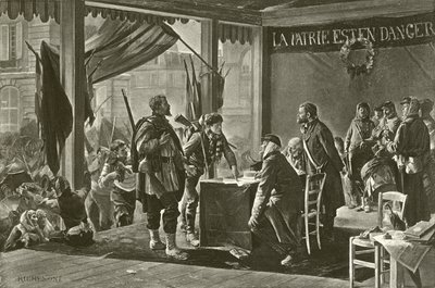 A inscrição de voluntários, 1870 (gravura) de Alfred Paul Marie Richemont