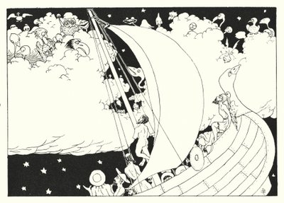 A Verdadeira História de Lucian: A Terra das Nuvens e dos Cucos (gravura) de Alfred Payne Garnett