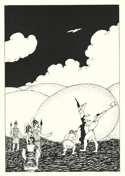 A Verdadeira História de Luciano: O Ovo de Halcyon (gravura) de Alfred Payne Garnett