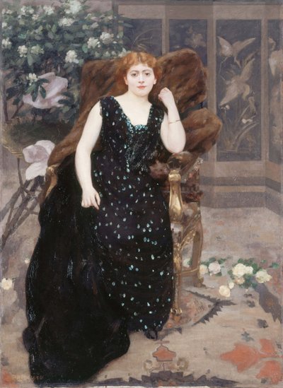 Jane Hading do retrato de Alfred Roll