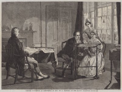 George Stephenson em Darlington em 1823 de Alfred Rankley